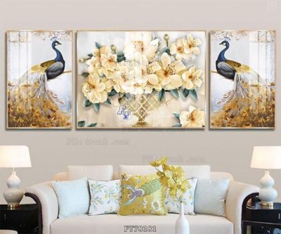 File tranh Tranh treo pha lê gương FT78181 (ảnh gốc) in trần xuyên sáng