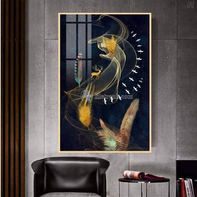 File tranh Tranh treo pha lê gương FT78195 (gốc) chủ đề thiên nhiên