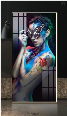 File PSD Tranh treo pha lê gương FT78293 (bản gốc) đã tách nền