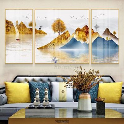 File gốc Tranh treo pha lê gương FT78357 (in tráng gương) sang trọng