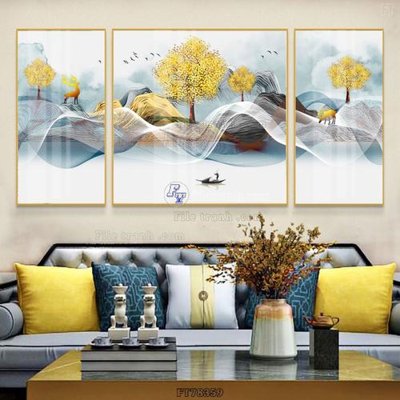 File in trần Tranh treo pha lê gương FT78359 (bản gốc) trời sao