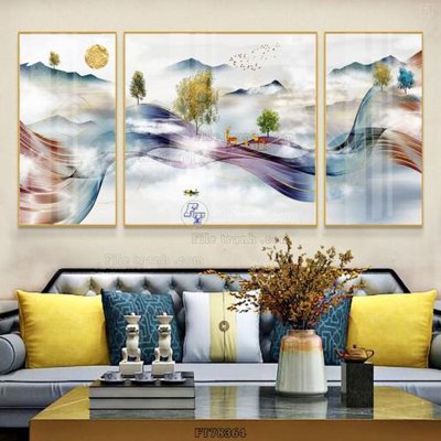 Tải file Tranh treo pha lê gương FT78364 (PSD) cho in tranh kính