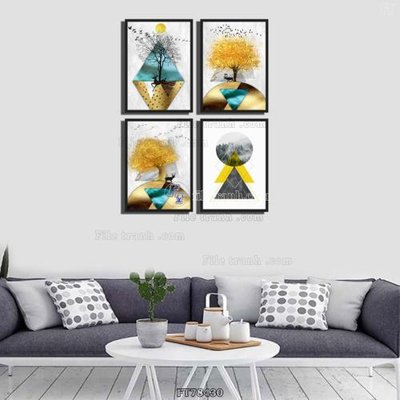 Download file tranh Tranh treo pha lê gương FT78430 (file gốc PSD)