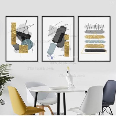 File gốc Tranh treo pha lê gương FT78445 (in lụa) tranh mã đáo