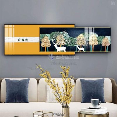 File tranh trang trí Tranh treo pha lê gương FT78484 (tải file gốc)