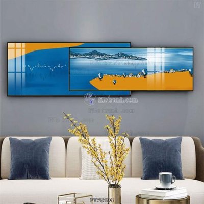 File tranh Tranh treo pha lê gương FT78494 (ảnh gốc) in trần xuyên sáng