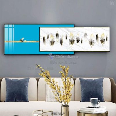 File gốc Tranh treo pha lê gương FT78497 (in lụa) tranh phong thủy