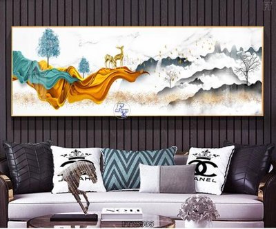 File gốc Tranh treo pha lê gương FT78535 (in lụa) tranh mã đáo