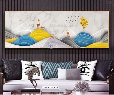 File tranh Tranh treo pha lê gương FT78539 (ảnh gốc) in trần 3D