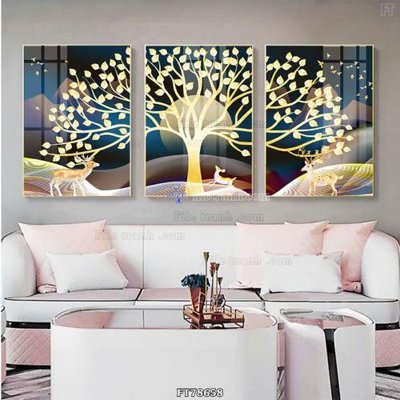 Ảnh gốc Tranh treo pha lê gương FT78658 (độ nét cao) in tráng gương