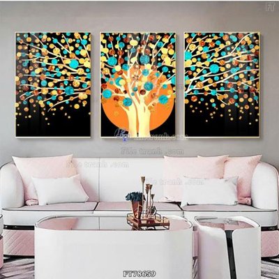 File gốc Tranh treo pha lê gương FT78659 (in lụa) cao cấp