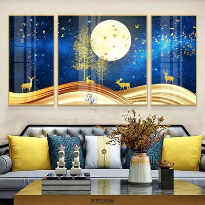 File tranh Tranh treo pha lê gương FT78665 (gốc) chủ đề trừu tượng