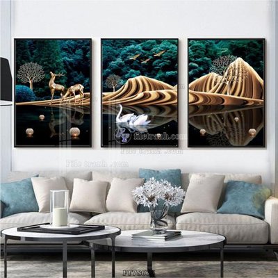 File tranh Tranh treo pha lê gương FT78675 (ảnh gốc) không bị mờ