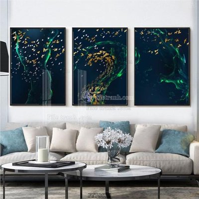 File in trần Tranh treo pha lê gương FT78679 (bản gốc) phong cảnh