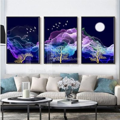 File tranh Tranh treo pha lê gương FT78697 (gốc) phong cách tối giản