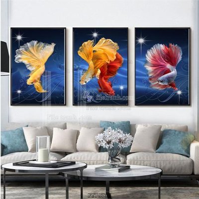 File gốc Tranh treo pha lê gương FT78733 (trang trí) phòng làm việc