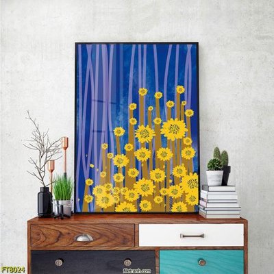 File tranh Tranh trang trí lối vào 1 tấm FT8024 (file gốc) chủ đề phong thủy