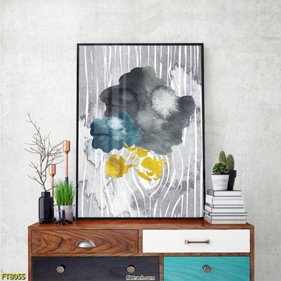 File in trần Tranh trang trí lối vào 1 tấm FT8055 (file gốc) hoa văn 3D