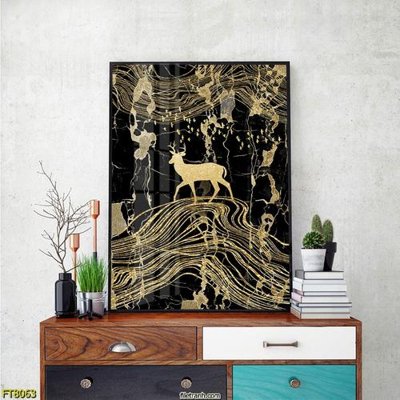 Ảnh gốc Tranh trang trí lối vào 1 tấm FT8063 (nét căng) in mica