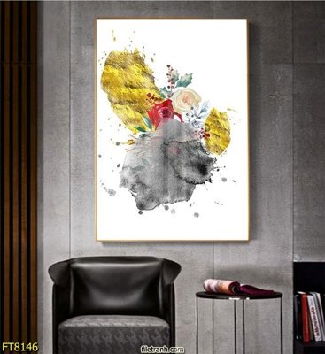 Download file gốc Tranh trang trí lối vào 1 tấm FT8146 (in lụa) tranh 3D