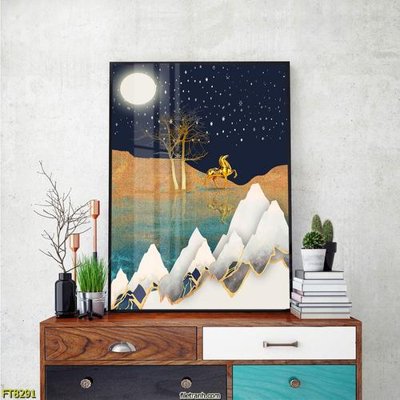 File tranh Tranh trang trí lối vào 1 tấm FT8291 (gốc) in trên kính