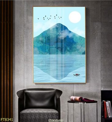 Ảnh gốc Tranh trang trí lối vào 1 tấm FT8341 (độ nét cao) in mica