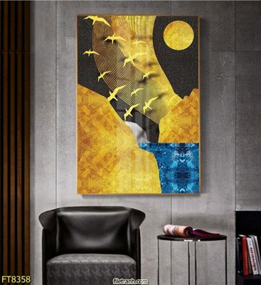 File tranh Tranh trang trí lối vào 1 tấm FT8358 (gốc) chủ đề thiên nhiên