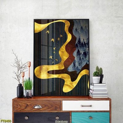 File in lụa Tranh trang trí lối vào 1 tấm FT8460 (tân cổ điển) Tranh trang trí lối vào 1 tấm FT8460