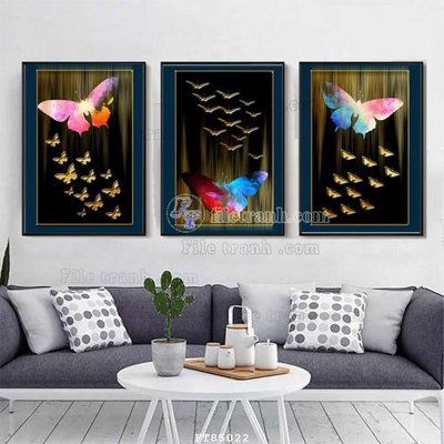 File gốc File tranh hiện đại pha lê gương FT85022 (chuẩn màu) cho in offset