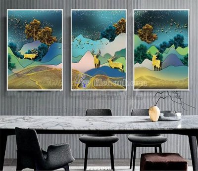 File tranh trang trí File tranh hiện đại pha lê gương FT85060 (tải file gốc)