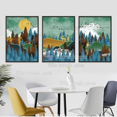 File tranh File tranh hiện đại pha lê gương FT85063 (gốc) chủ đề trừu tượng