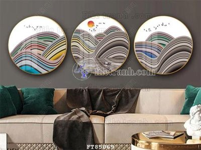 File gốc File tranh hiện đại pha lê gương FT85069 (phong cách) châu Âu