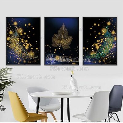 File in trần File tranh hiện đại pha lê gương FT85076 (bản gốc) hoa văn