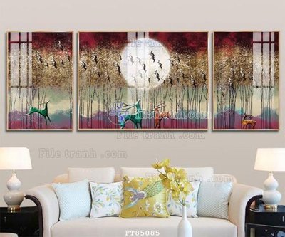 File tranh File tranh hiện đại pha lê gương FT85085 (gốc) chủ đề trẻ em