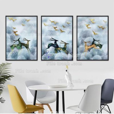 File in trần File tranh hiện đại pha lê gương FT85153 (bản gốc) 5D