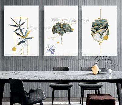 File in trần File tranh hiện đại pha lê gương FT85181 (bản gốc) phong cảnh