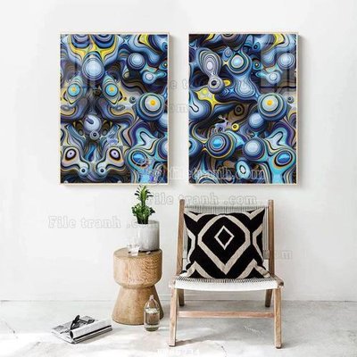 File in lụa File tranh hiện đại pha lê gương FT85234 (phong cảnh) File tranh hiện đại pha lê gương FT85234