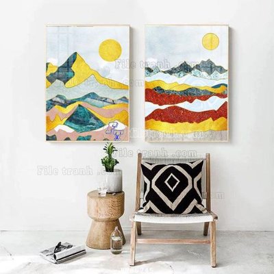 File gốc File tranh hiện đại pha lê gương FT85245 (in ấn) không giới hạn