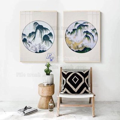 File tranh File tranh hiện đại pha lê gương FT85295 (bản gốc) treo tường