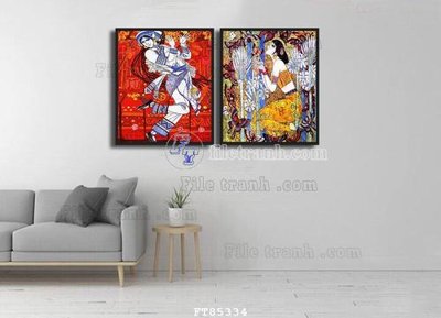 File ảnh File tranh hiện đại pha lê gương FT85334 (gốc) trang trí khách sạn