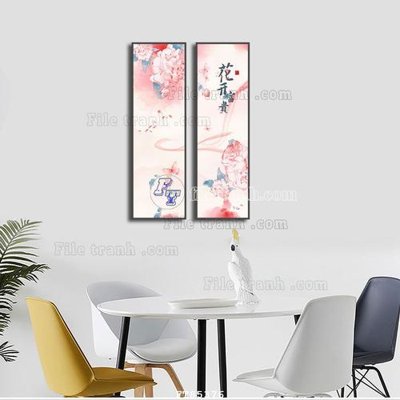 File in trần File tranh hiện đại pha lê gương FT85376 (bản gốc) phong cảnh