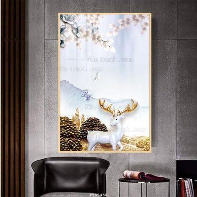 File gốc in ấn File tranh hiện đại pha lê gương FT85458 độ phân giải cao