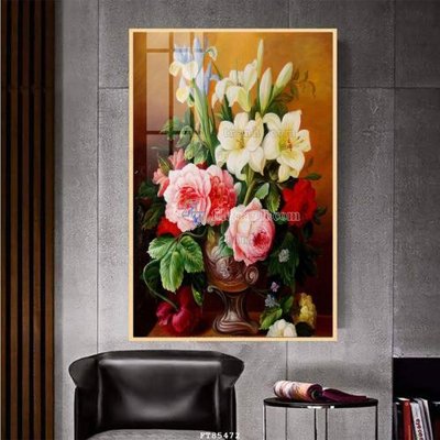 File tranh File tranh hiện đại pha lê gương FT85472 (bản gốc) in lụa 3D