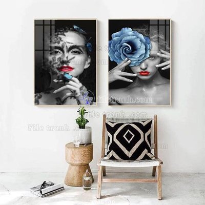 File tranh gốc File tranh hiện đại pha lê gương FT85500 (bản đẹp) độc quyền