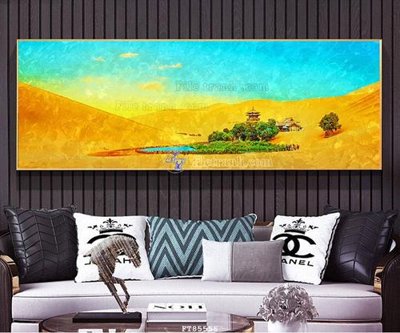 File gốc File tranh hiện đại pha lê gương FT85556 (in lụa) tranh thuận buồm