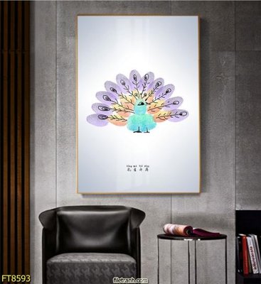 File in mica Tranh trang trí lối vào 1 tấm FT8593 (bản gốc) siêu trong