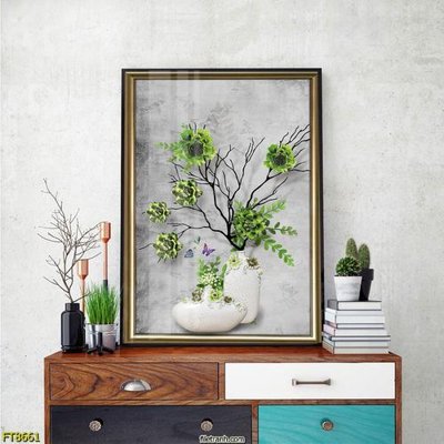 Download file gốc Tranh trang trí lối vào 1 tấm FT8661 (in mica) 3D