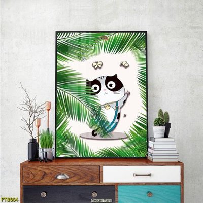 File tranh in trần 3D Tranh trang trí lối vào 1 tấm FT8664 (ảnh gốc)