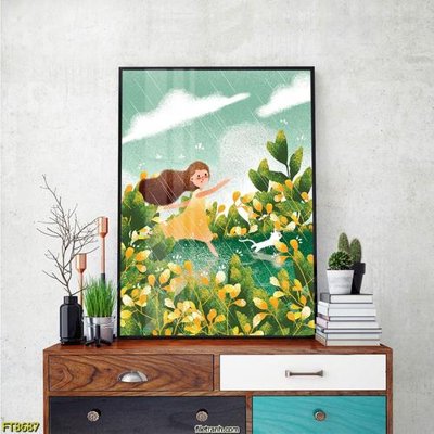 File PSD Tranh trang trí lối vào 1 tấm FT8687 (gốc) cho designer