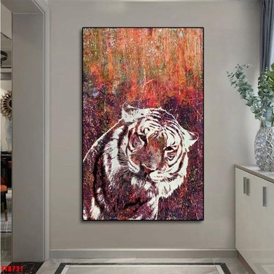 File tranh Tranh trang trí lối vào 1 tấm FT8731 (bản gốc) in lụa 3D